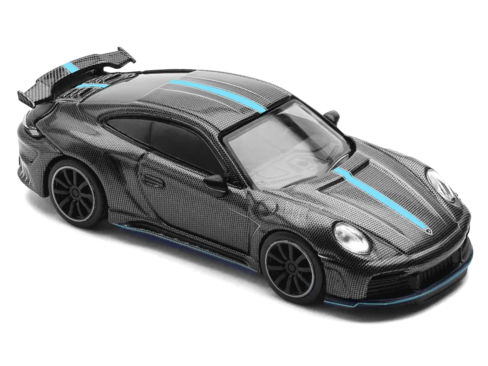 992 Stinger GTR Carbon Edition with Blue Stripe 1/64 Diecast Model Car by Pop Race - image 3