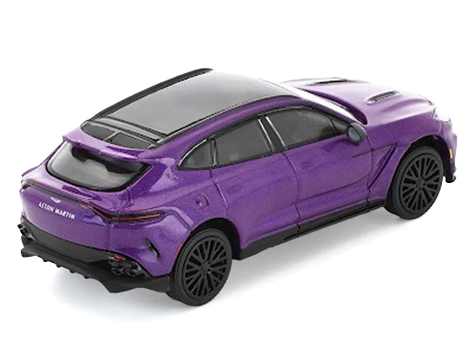 Aston Martin DBX 707 Storm Purple Metallic with Black Top 1/64 Diecast Model Car by Pop Race - image 3