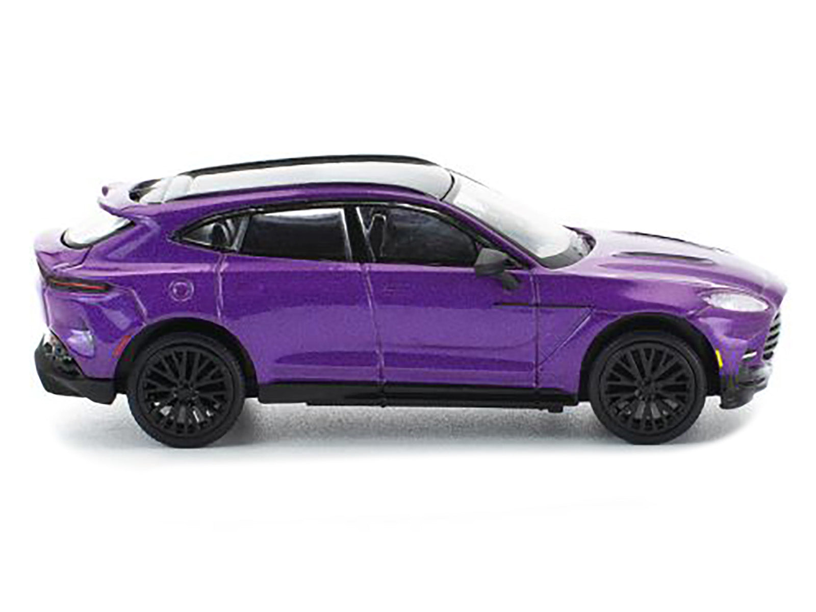 Aston Martin DBX 707 Storm Purple Metallic with Black Top 1/64 Diecast Model Car by Pop Race - image 2