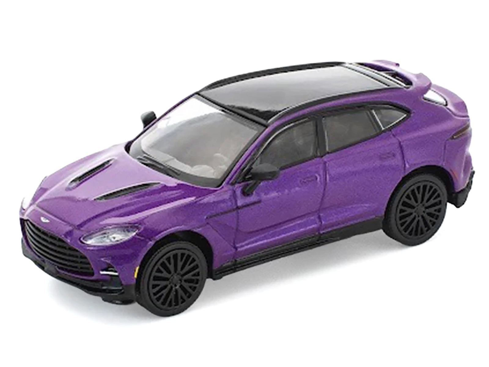 Aston Martin DBX 707 Storm Purple Metallic with Black Top 1/64 Diecast Model Car by Pop Race - image 5