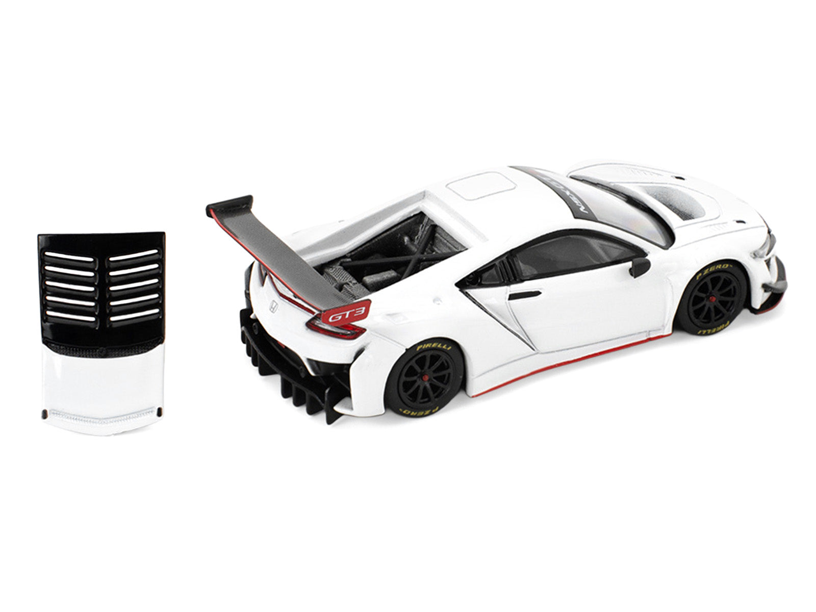 Honda NSX GT3 EVO22 White 1/64 Diecast Model Car by Pop Race - image 3