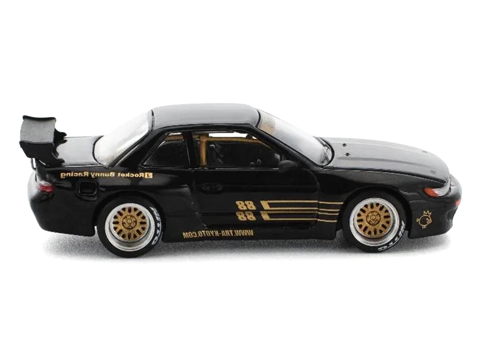 Pandem S13 RHD (Right Hand Drive) Black with Gold Accents 1/64 Diecast Model Car by Pop Race - image 3