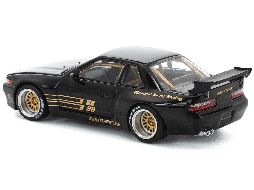 Pandem S13 RHD (Right Hand Drive) Black with Gold Accents 1/64 Diecast Model Car by Pop Race - image 5