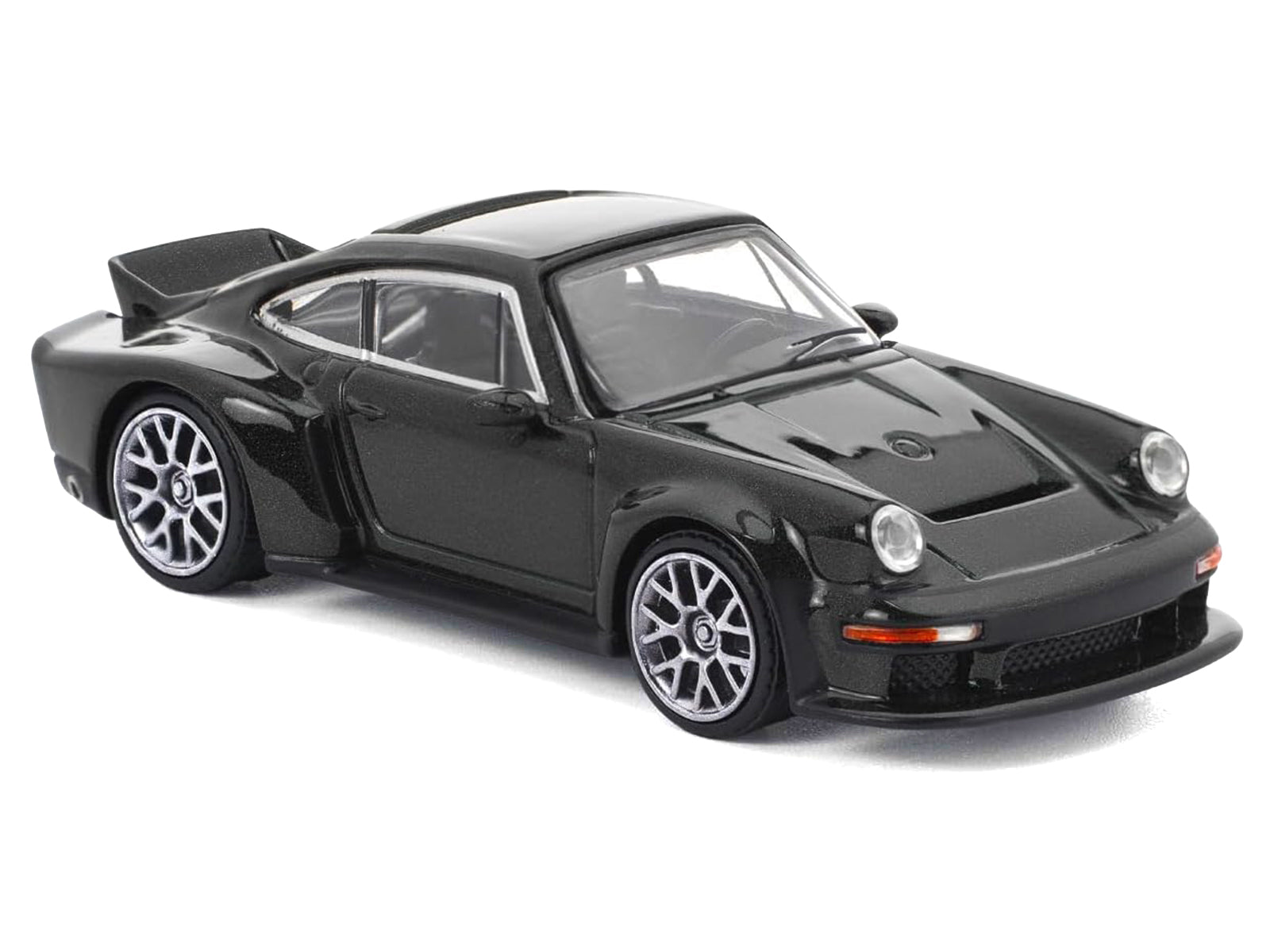 Singer DLS Turbo Black Metallic 1/64 Diecast Model Car by Pop Race