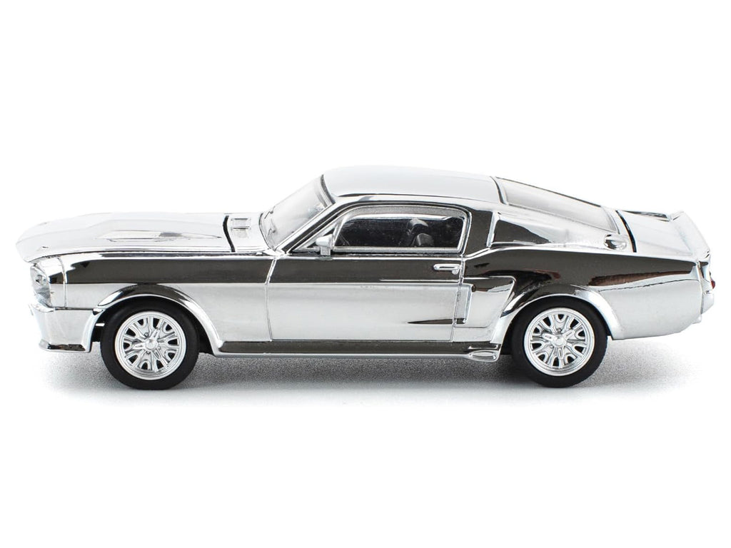 Shelby Mustang GT500 Silver Chrome 1/64 Diecast Model Car by Pop Race - image 4