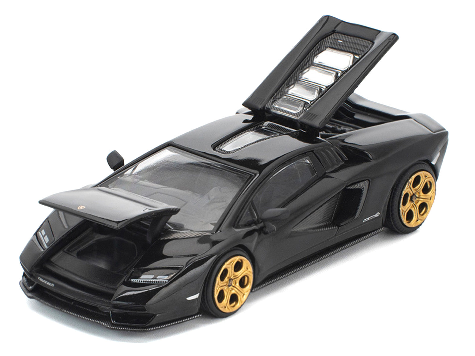 Lamborghini Countach LPI 800-4 Deep Black 1/64 Diecast Model Car by Pop Race