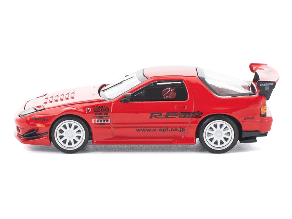 Mazda RX7 (FC3S) RE Amemiya RHD (Right Hand Drive) Red Metallic 1/64 Diecast Model Car by Pop Race