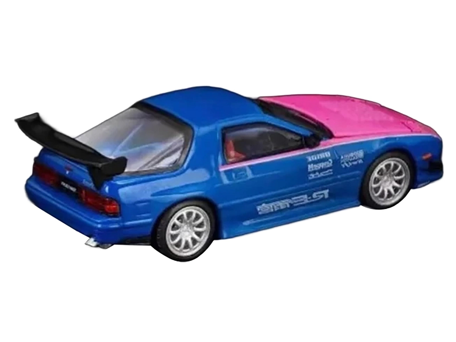 Mazda RX7 (FC3S) RE Amemiya RHD (Right Hand Drive) Blue Metallic with Pink Hood "APA XPO 2025 Exclusive" 1/64 Diecast Model Car by Pop Race - image 3