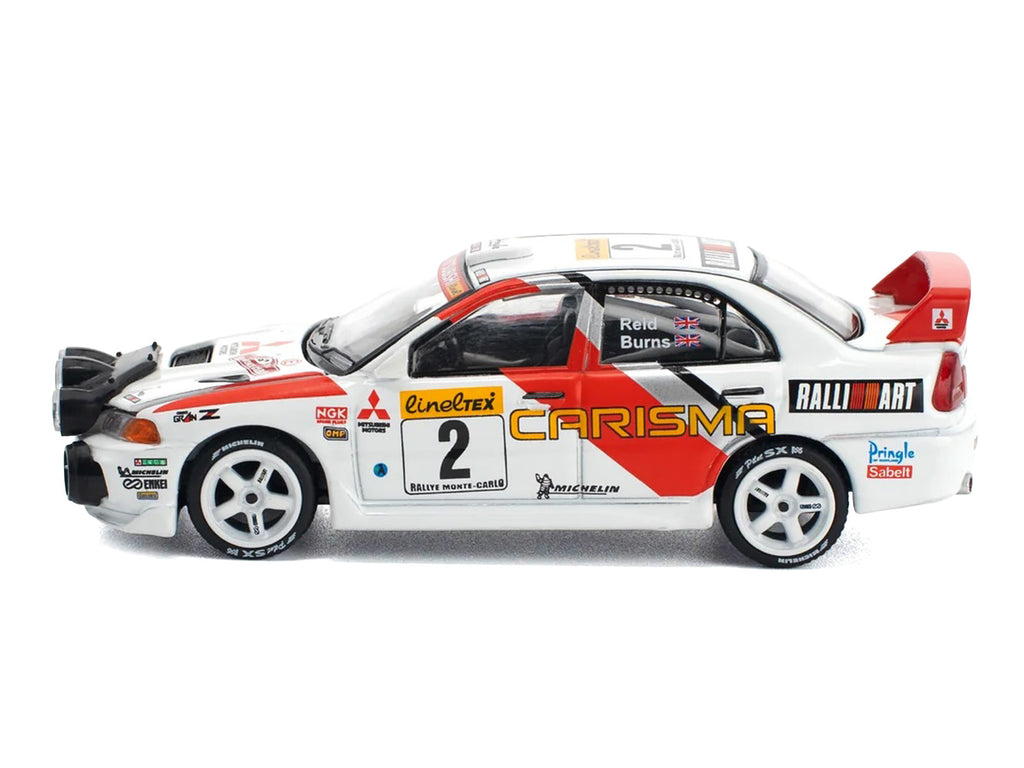 Mitsubishi Lancer Evolution IV RHD (Right Hand Drive) #2 Richard Burns - Robert Reid "Monte Carlo Rally" (1998) 1/64 Diecast Model Car by Pop Race