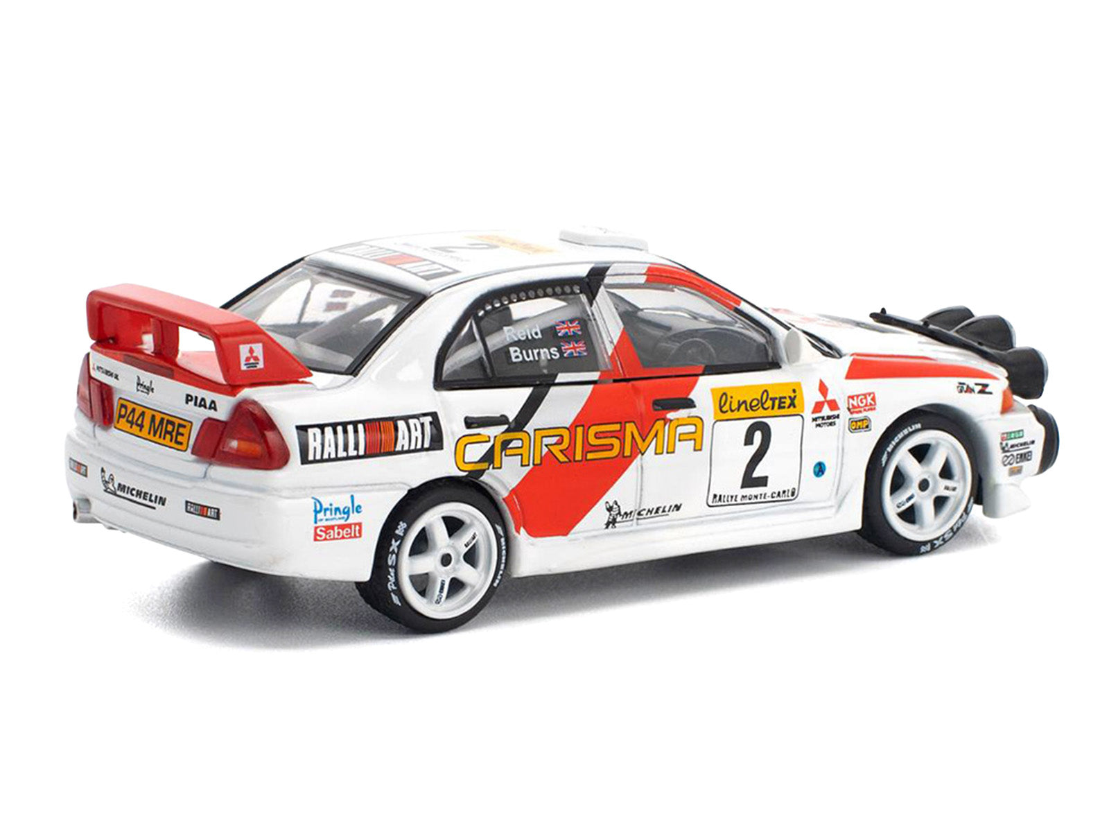 Mitsubishi Lancer Evolution IV RHD (Right Hand Drive) #2 Richard Burns - Robert Reid "Monte Carlo Rally" (1998) 1/64 Diecast Model Car by Pop Race