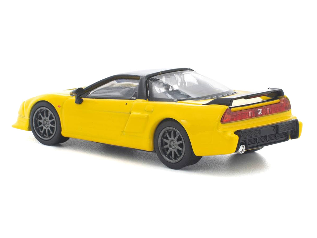 Honda NSX-R RHD (Right Hand Drive) Custom Yellow with Black Top 1/64 Diecast Model Car by Pop Race - image 5