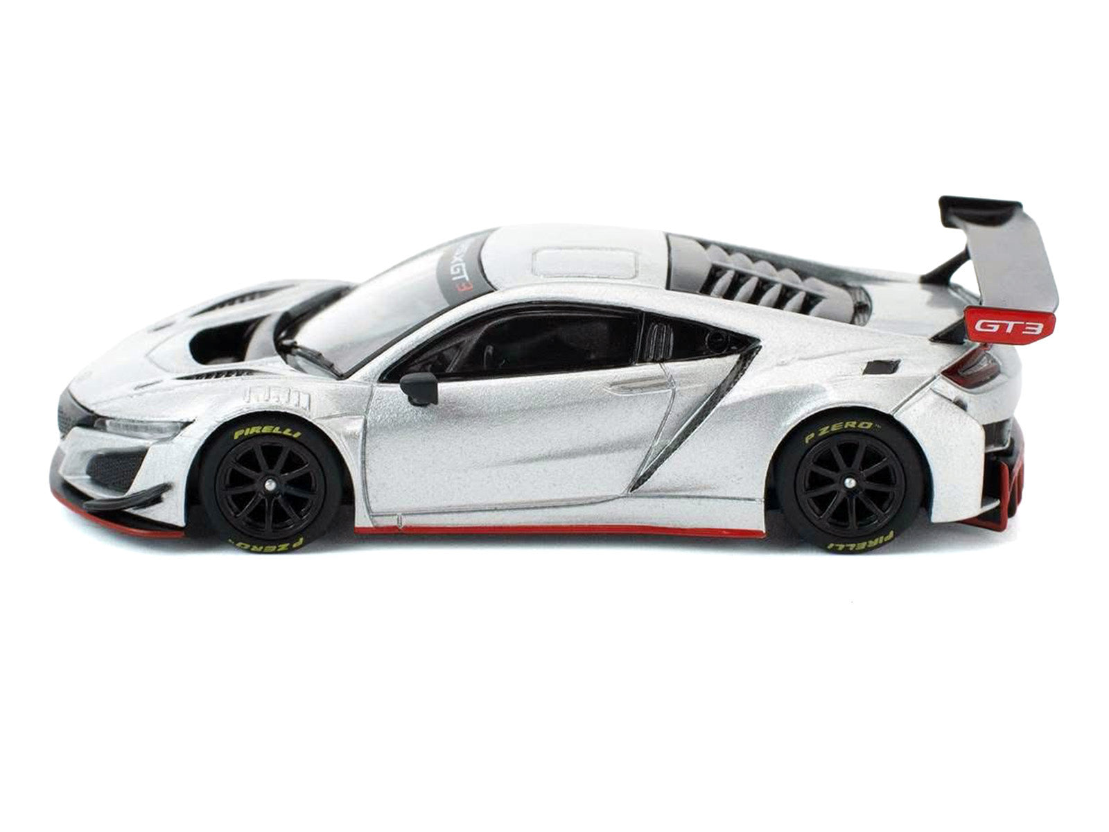 Honda NSX GT3 EVO22 Silver Metallic "Brazilian Event Exclusive" 1/64 Diecast Model Car by Pop Race - image 2