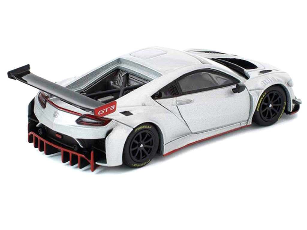 Honda NSX GT3 EVO22 Silver Metallic "Brazilian Event Exclusive" 1/64 Diecast Model Car by Pop Race - image 4