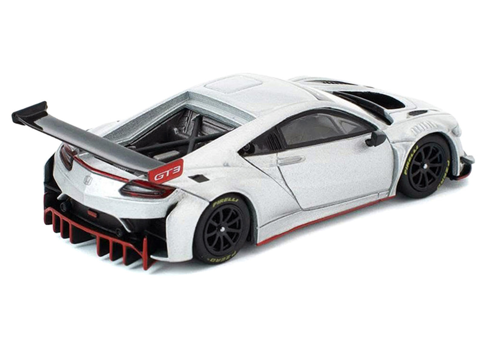 Honda NSX GT3 EVO22 Silver Metallic "Brazilian Event Exclusive" 1/64 Diecast Model Car by Pop Race - image 4