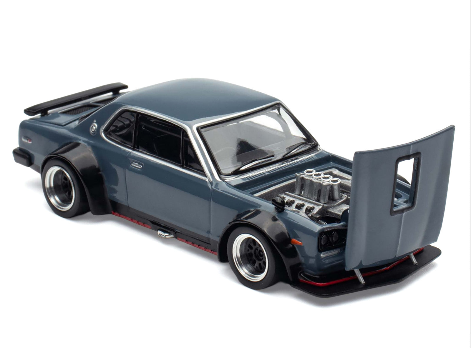Skyline GT-R V8 Drift "Hakosuka" RHD (Right Hand Drive) Gray "Tokyo Auto Salon Hong Kong 2025" Special Edition 1/64 Diecast Model Car by Pop Race - image 2