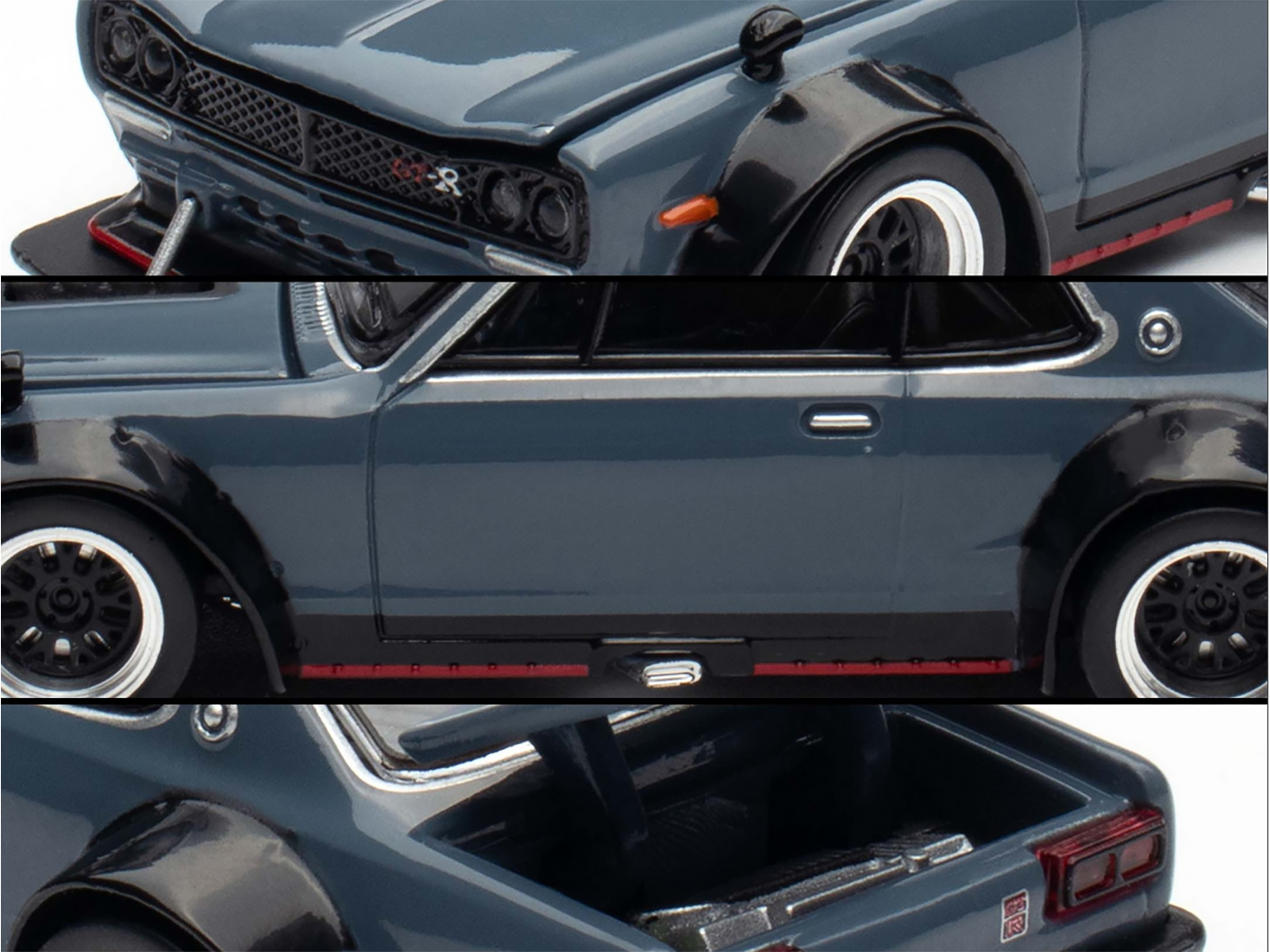 Skyline GT-R V8 Drift "Hakosuka" RHD (Right Hand Drive) Gray "Tokyo Auto Salon Hong Kong 2025" Special Edition 1/64 Diecast Model Car by Pop Race - image 3