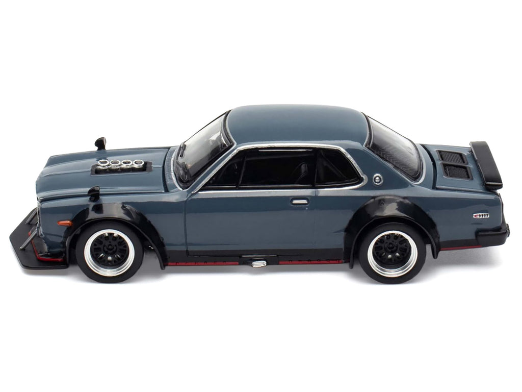 Skyline GT-R V8 Drift "Hakosuka" RHD (Right Hand Drive) Gray "Tokyo Auto Salon Hong Kong 2025" Special Edition 1/64 Diecast Model Car by Pop Race - image 4