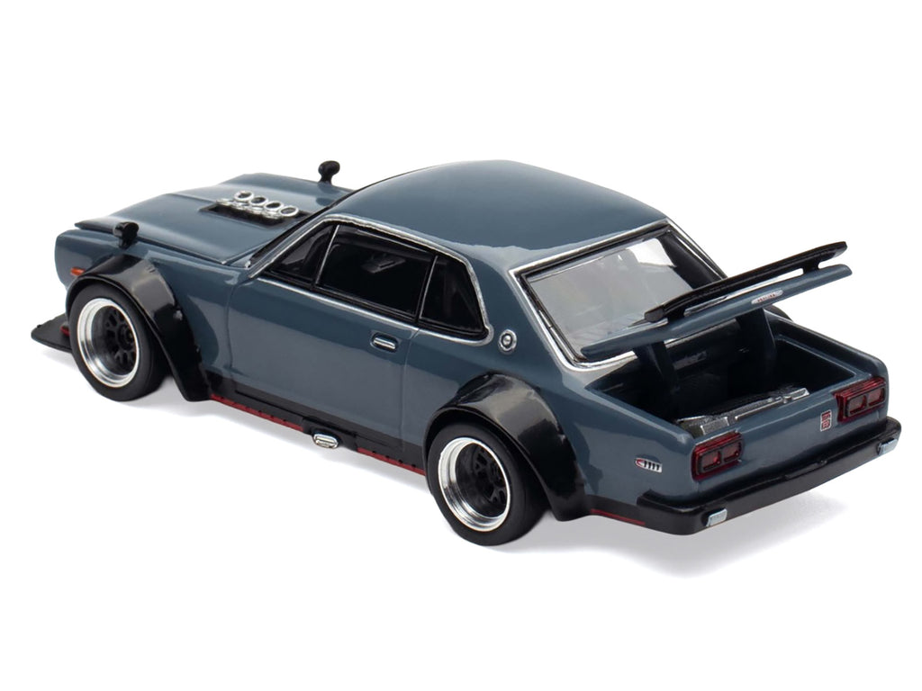 Skyline GT-R V8 Drift "Hakosuka" RHD (Right Hand Drive) Gray "Tokyo Auto Salon Hong Kong 2025" Special Edition 1/64 Diecast Model Car by Pop Race - image 5