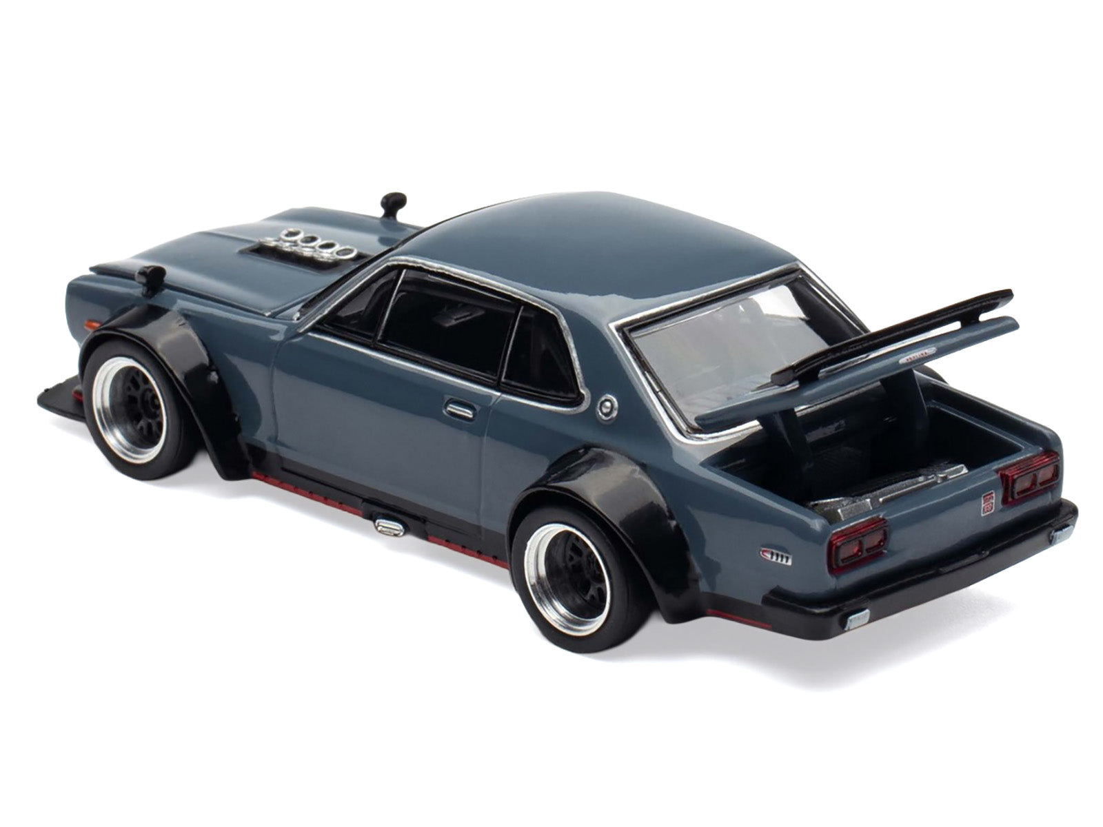 Skyline GT-R V8 Drift "Hakosuka" RHD (Right Hand Drive) Gray "Tokyo Auto Salon Hong Kong 2025" Special Edition 1/64 Diecast Model Car by Pop Race - image 5