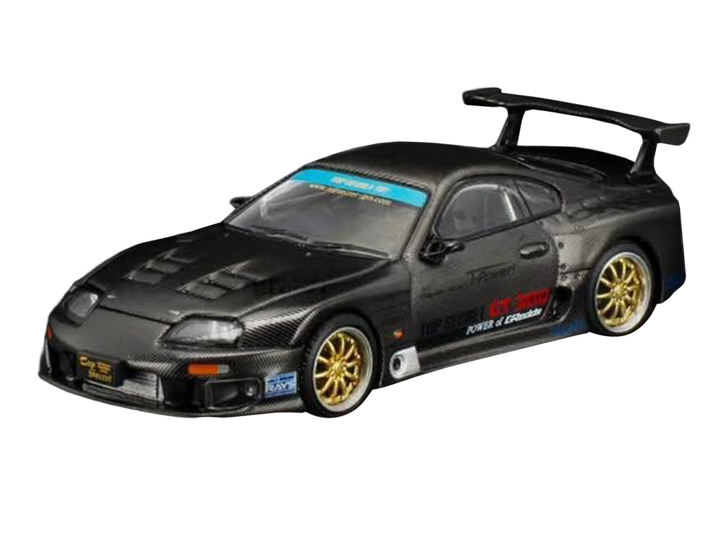 Toyota Supra "Top Secret" GT300 RHD (Right Hand Drive) Black Carbon "Thailand Diecast Expo 2026" 1/64 Diecast Model Car by Pop Race
