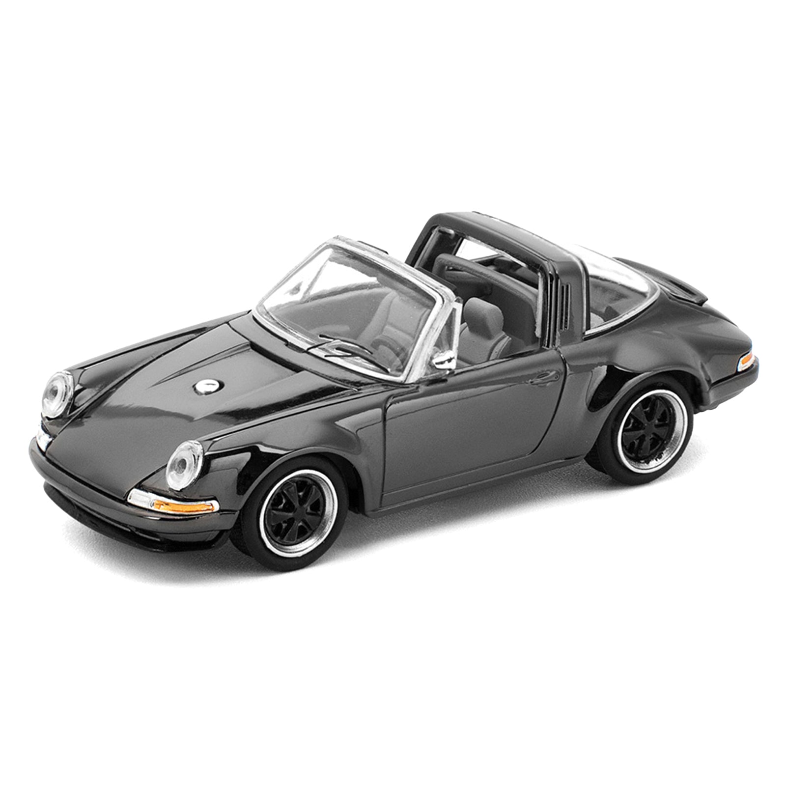 Singer Targa Dark Chrome "The Dark Chrome Series" 1/64 Diecast Model Car by Pop Race - image 2