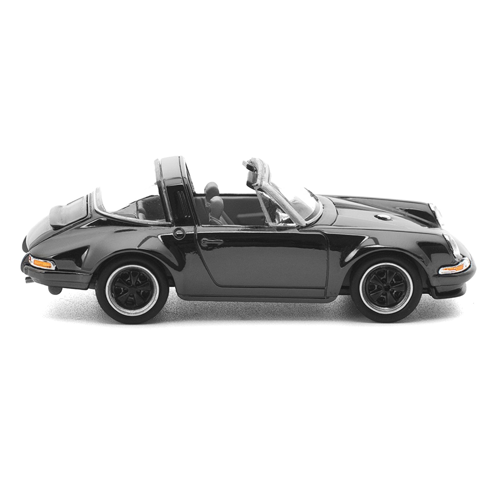 Singer Targa Dark Chrome "The Dark Chrome Series" 1/64 Diecast Model Car by Pop Race - image 3