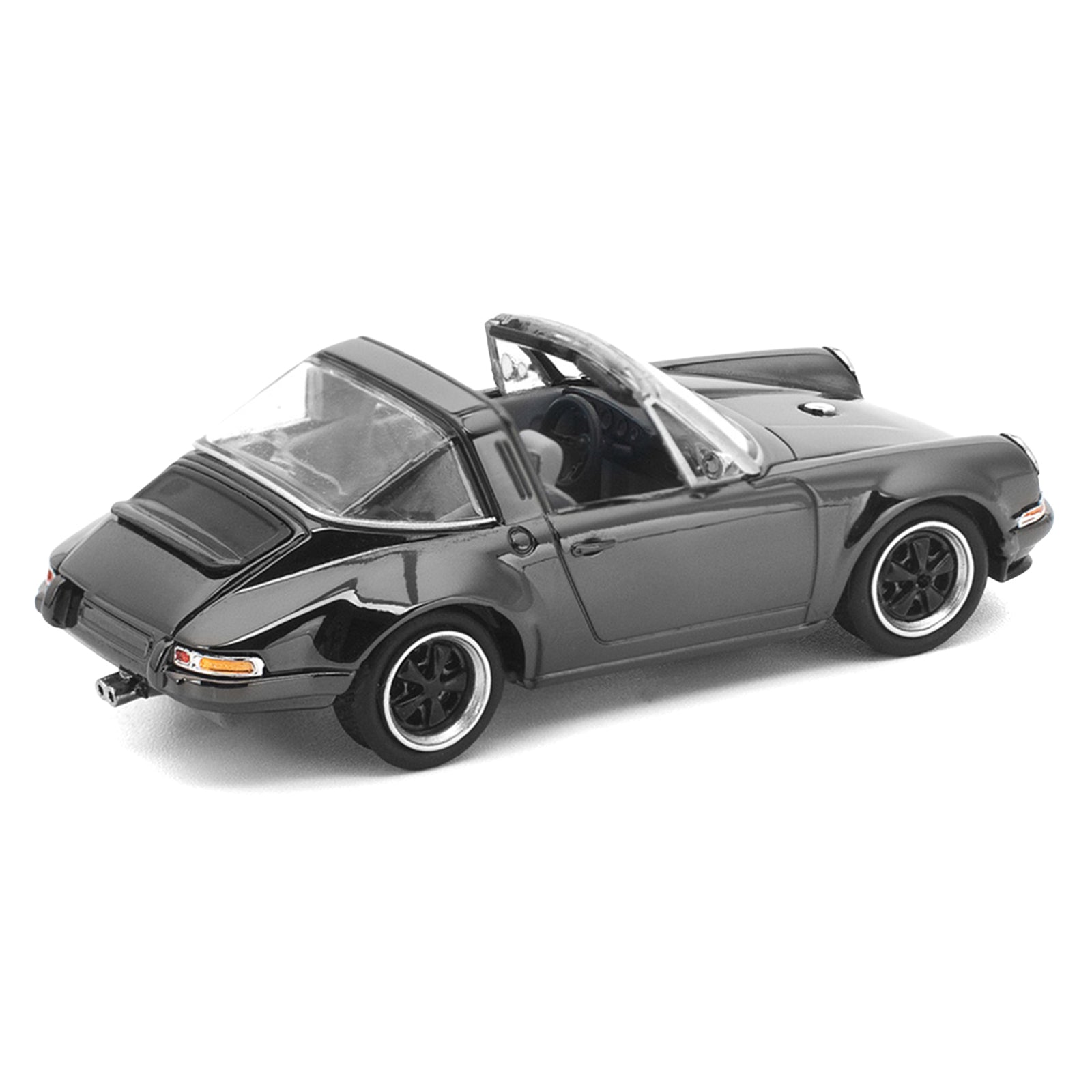 Singer Targa Dark Chrome "The Dark Chrome Series" 1/64 Diecast Model Car by Pop Race - image 4
