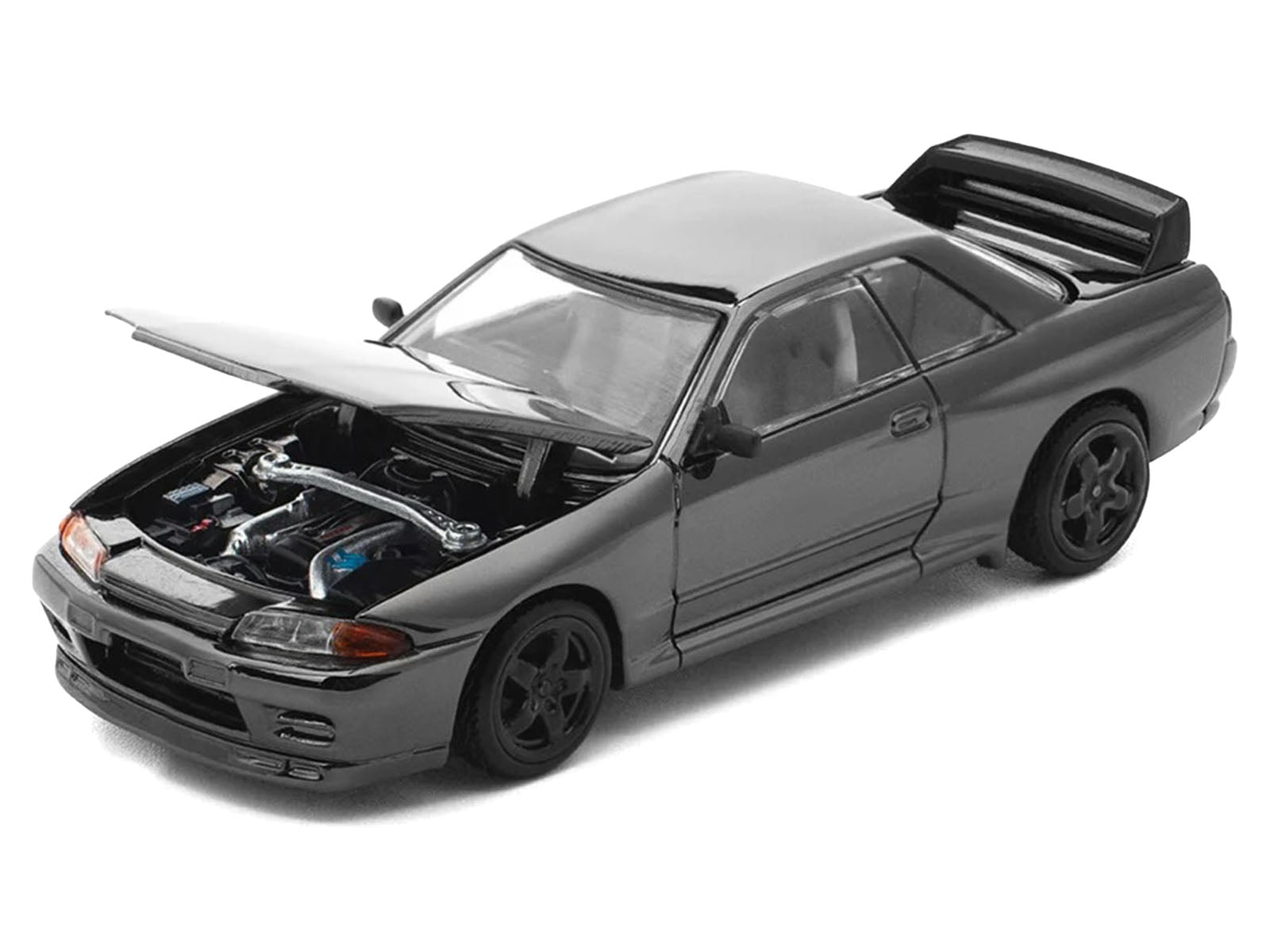 GTR R32 RHD (Right Hand Drive) Dark Chrome "The Dark Chrome Series" 1/64 Die Cast Model Car by Pop Race - image 2