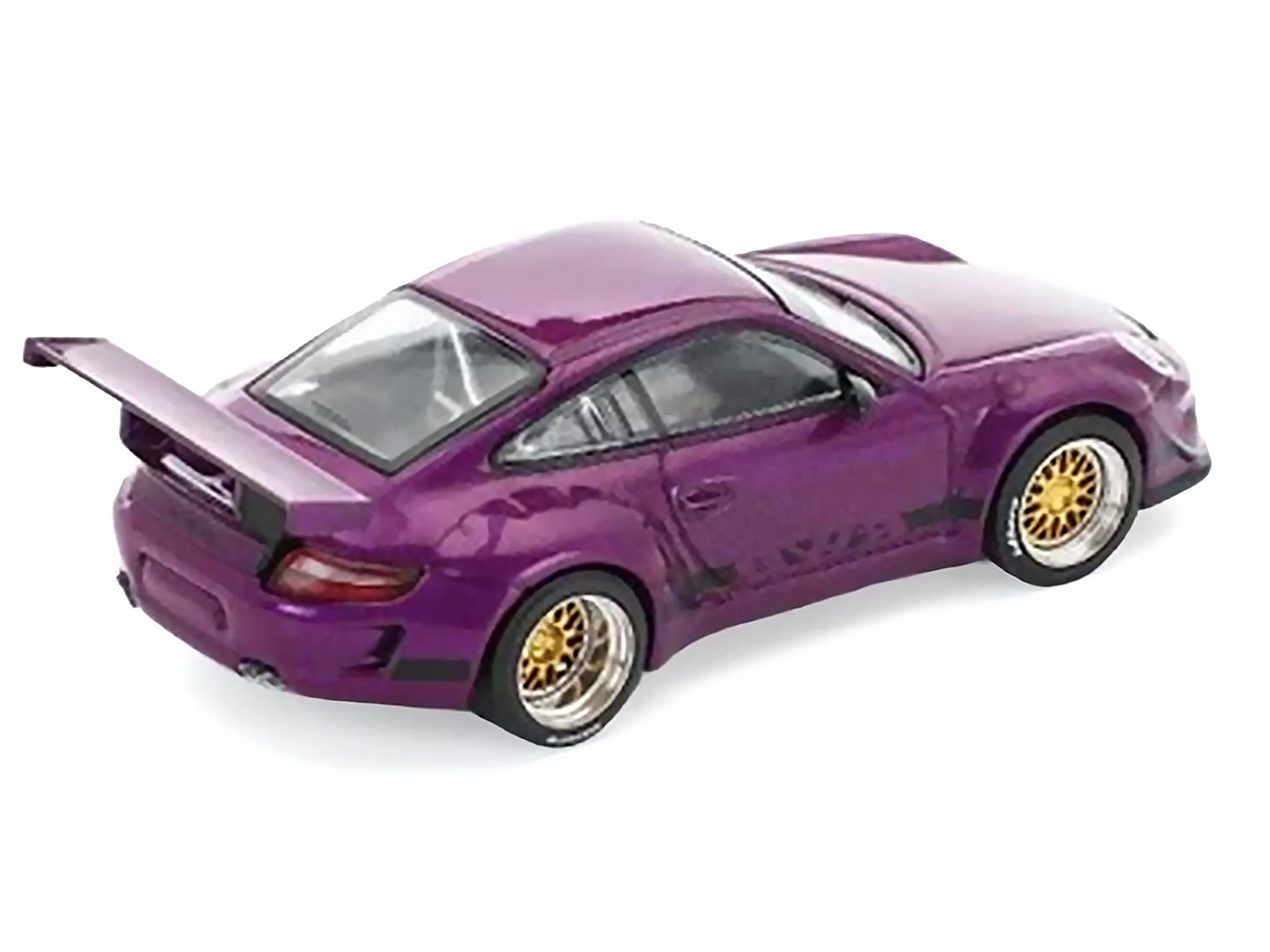 RWB 997 Purple Metallic with Black Stripes 1/64 Diecast Model Car by Pop Race - image 3