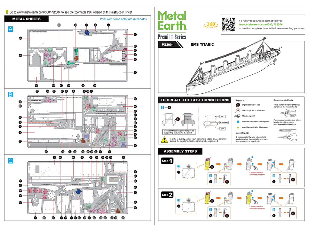 Model Kit RMS Titanic Ship (Moderate Difficulty) Steel Model by Metal Earth - image 4