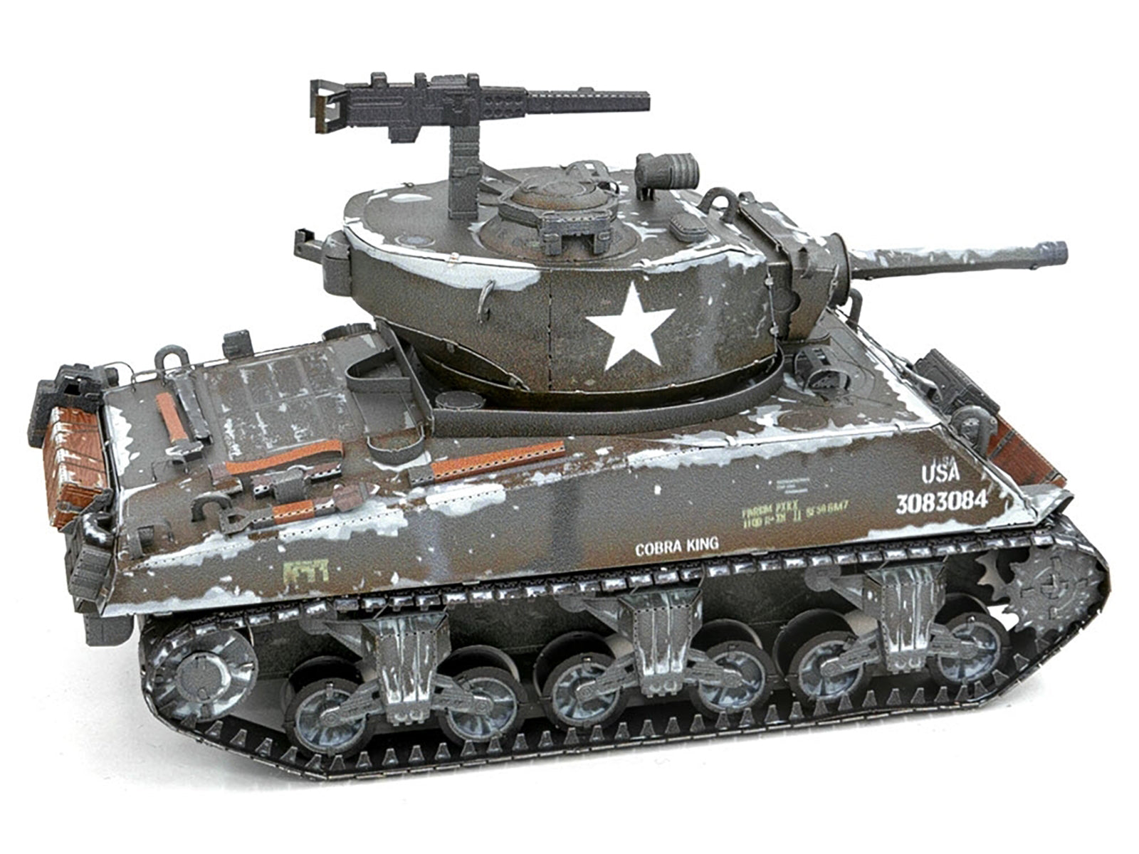 Model Kit United States M4 Sherman Tank (Moderate Difficulty) Steel Model by Metal Earth - image 2
