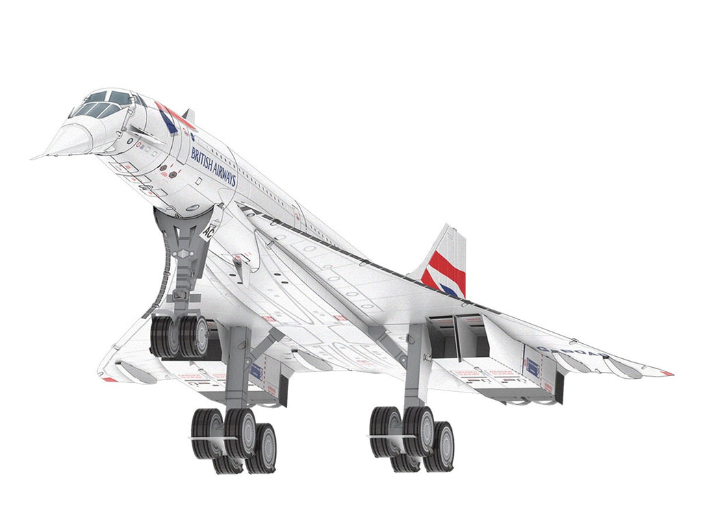 Model Kit BAC Concorde SST Aircraft "British Airways" White with Striped Tail "Premium Series" (Moderate Difficulty) Steel Model by Metal Earth - image 2