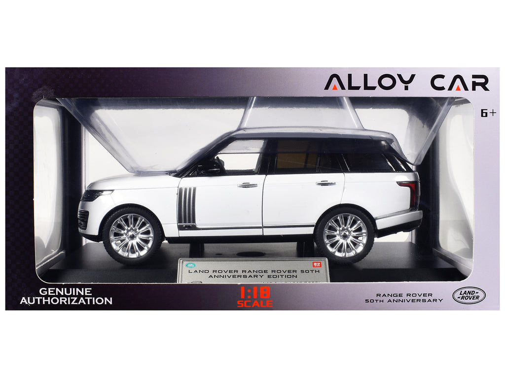 Land Rover Range Rover 50th Anniversary White Metallic with Sunroof 1/18 Diecast Model Car by Heimanba - image 3