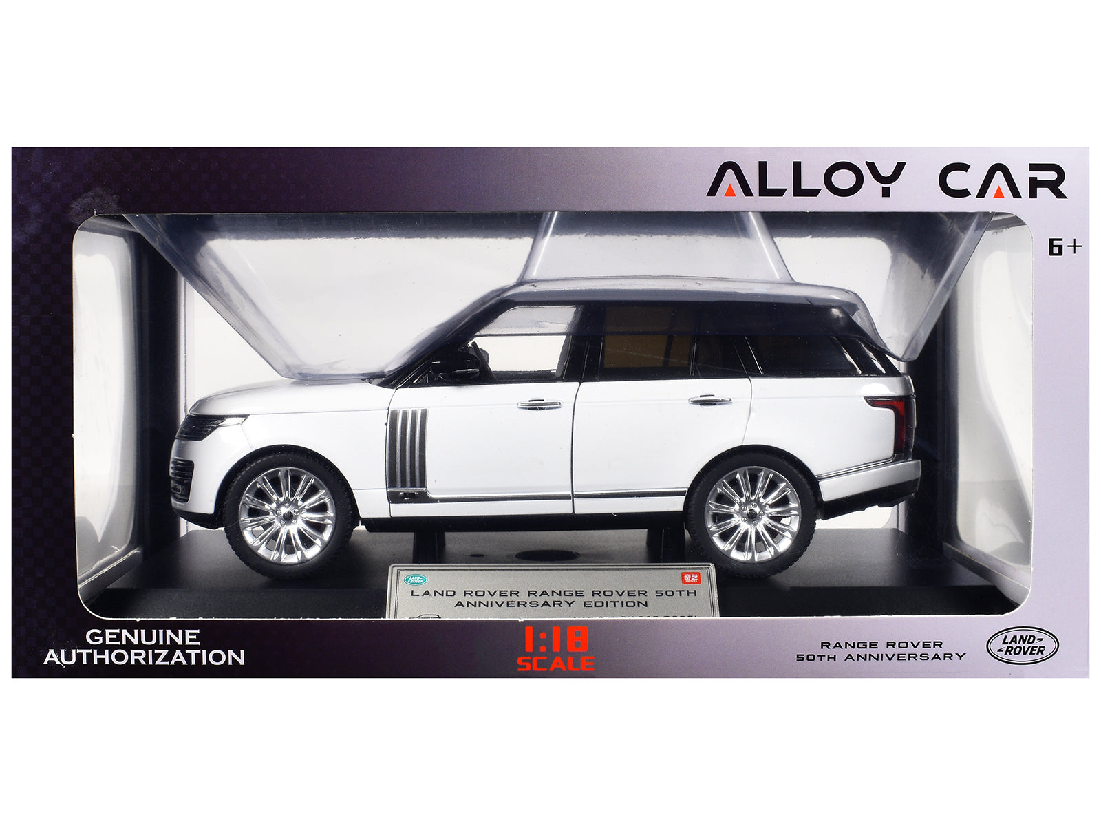 Land Rover Range Rover 50th Anniversary White Metallic with Sunroof 1/18 Diecast Model Car by Heimanba - image 3