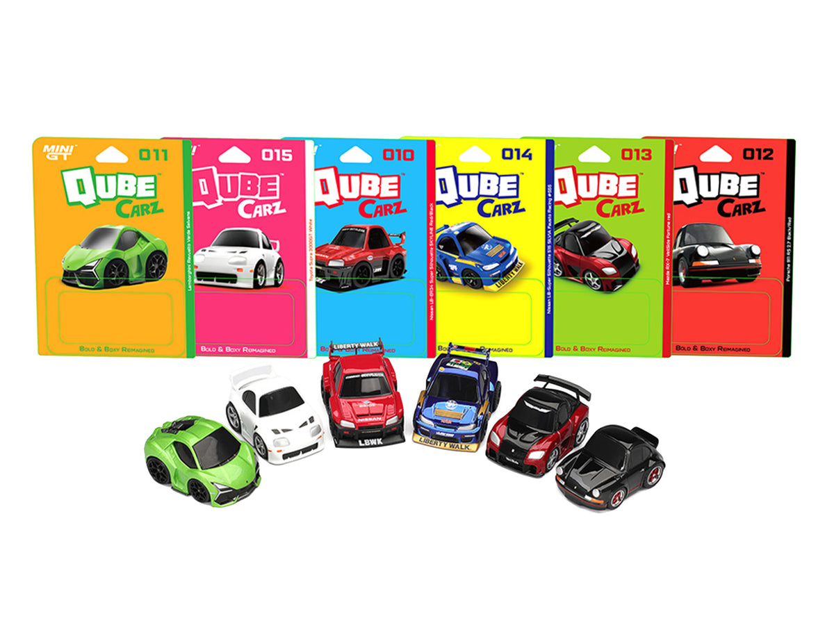 "QubeCarz" Series #3 Set of 6 pieces 1/64 Diecast Model Cars by Mini GT - image 2