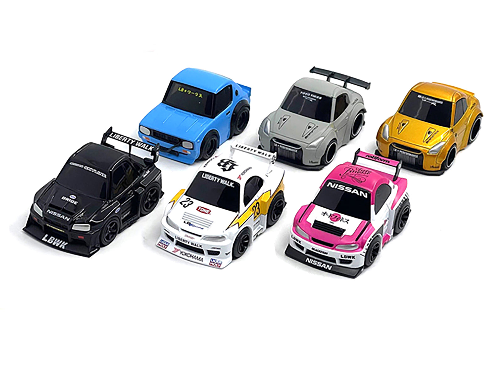 "QubeCarz" Series #1 Set of 6 pieces 1/64 Diecast Model Cars by Mini GT - image 2