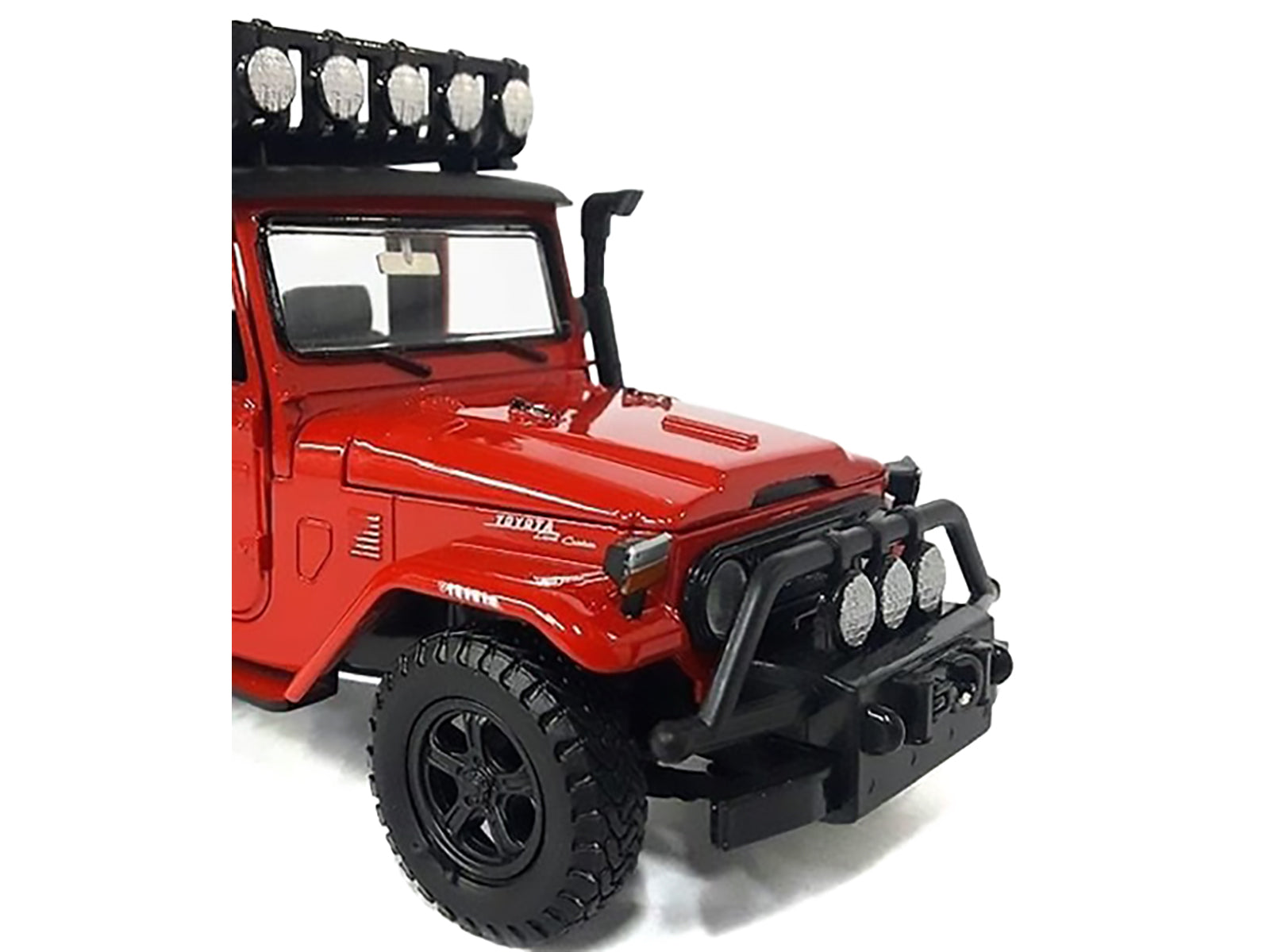 Toyota FJ40 Land Cruiser Red "4x4 Overlanders" Series 1/24 Diecast Model Car by Motormax - image 3