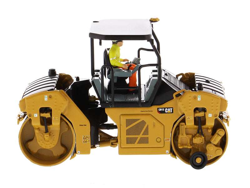 CAT Caterpillar CB-13 Tandem Vibratory Roller with ROPS (Roll Over Protective Structure) and Operator "High Line Series" 1/50 Diecast Model by Diecast Masters - image 3