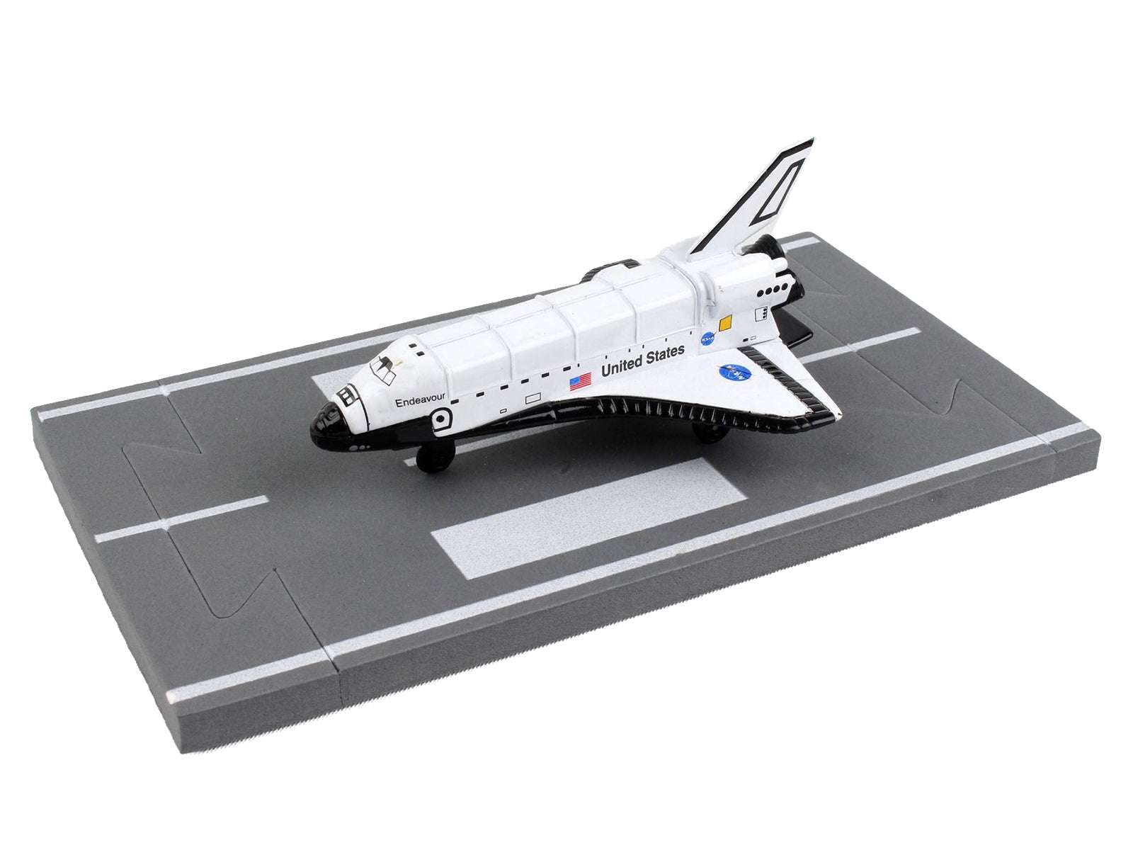 NASA "Endeavour" Space Shuttle White "United States" with Runway Section Diecast Model Airplane by Runway24 - image 3
