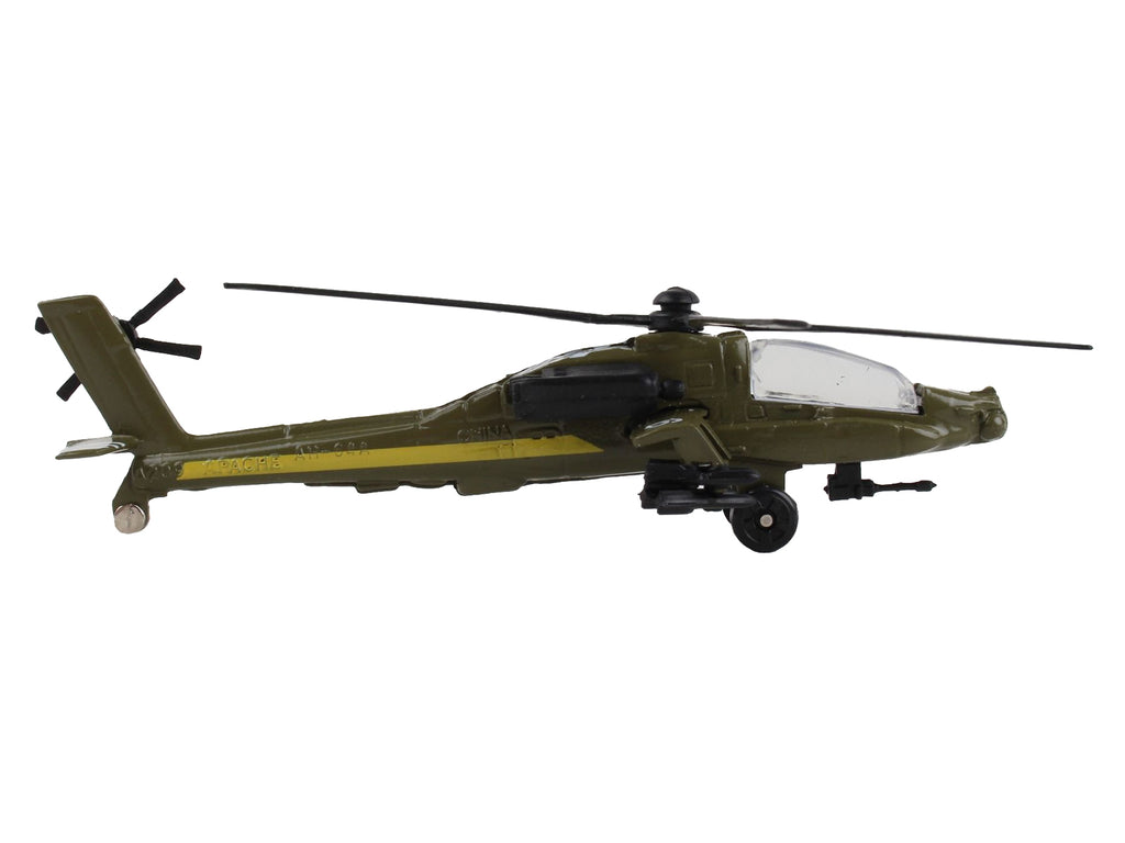 Boeing AH-64 Apache Helicopter Olive Drab "United States Army" with Runway Section Diecast Model by Runway24 - image 3
