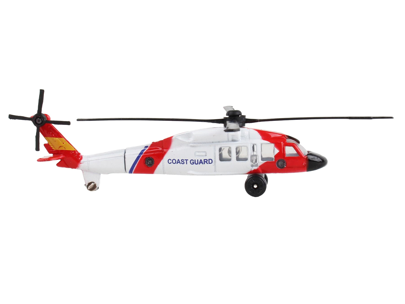 Sikorsky HH-60J Jayhawk Helicopter White and Red "United States Coast Guard" with Runway Section Diecast Model by Runway24 - image 2