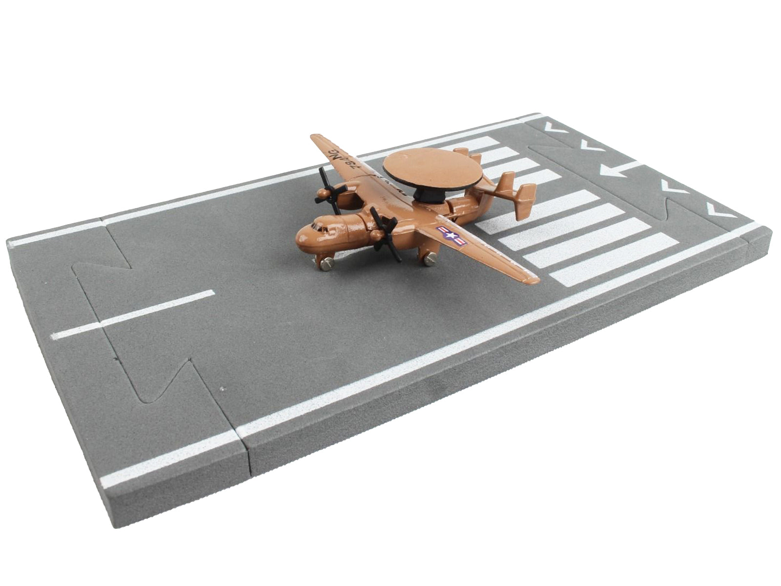 Northrop Grumman E-2C Hawkeye Aircraft Tan "United States Navy" with Runway Section Diecast Model Airplane by Runway24 - image 3