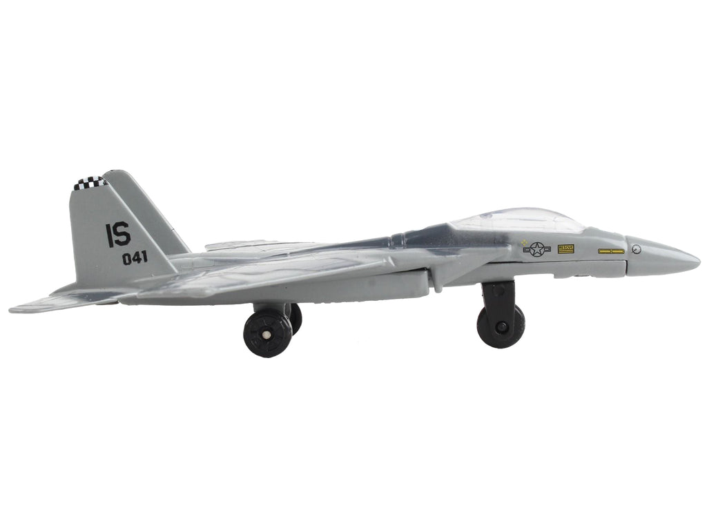 McDonnell Douglas F-15 Eagle Fighter Aircraft Gray Camouflage "United States Air Force" with Runway Section Diecast Model Airplane by Runway24 - image 2
