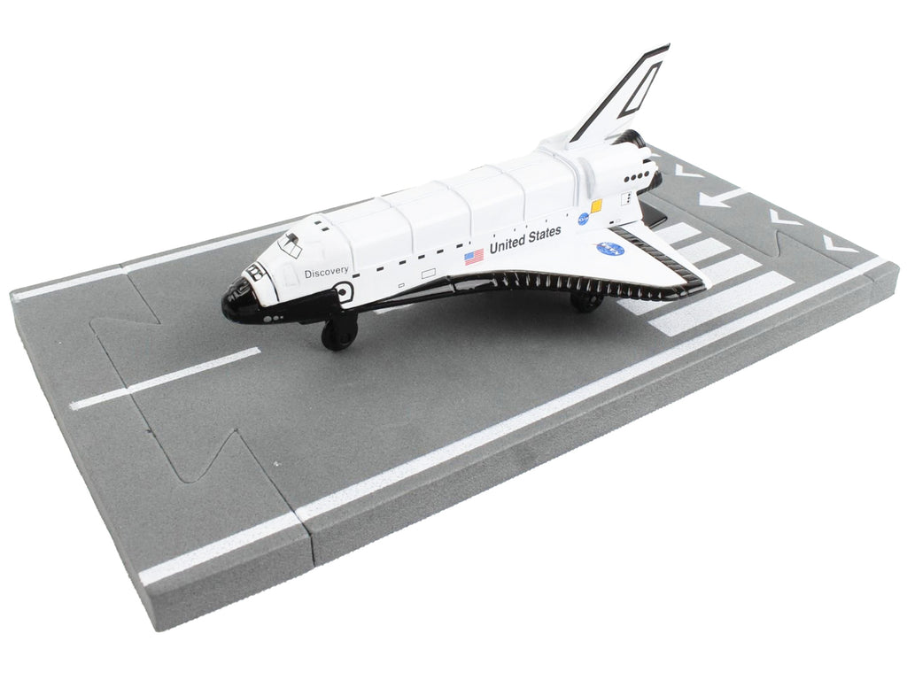 NASA "Discovery" Space Shuttle White "United States" with Runway Section Diecast Model Airplane by Runway24 - image 2