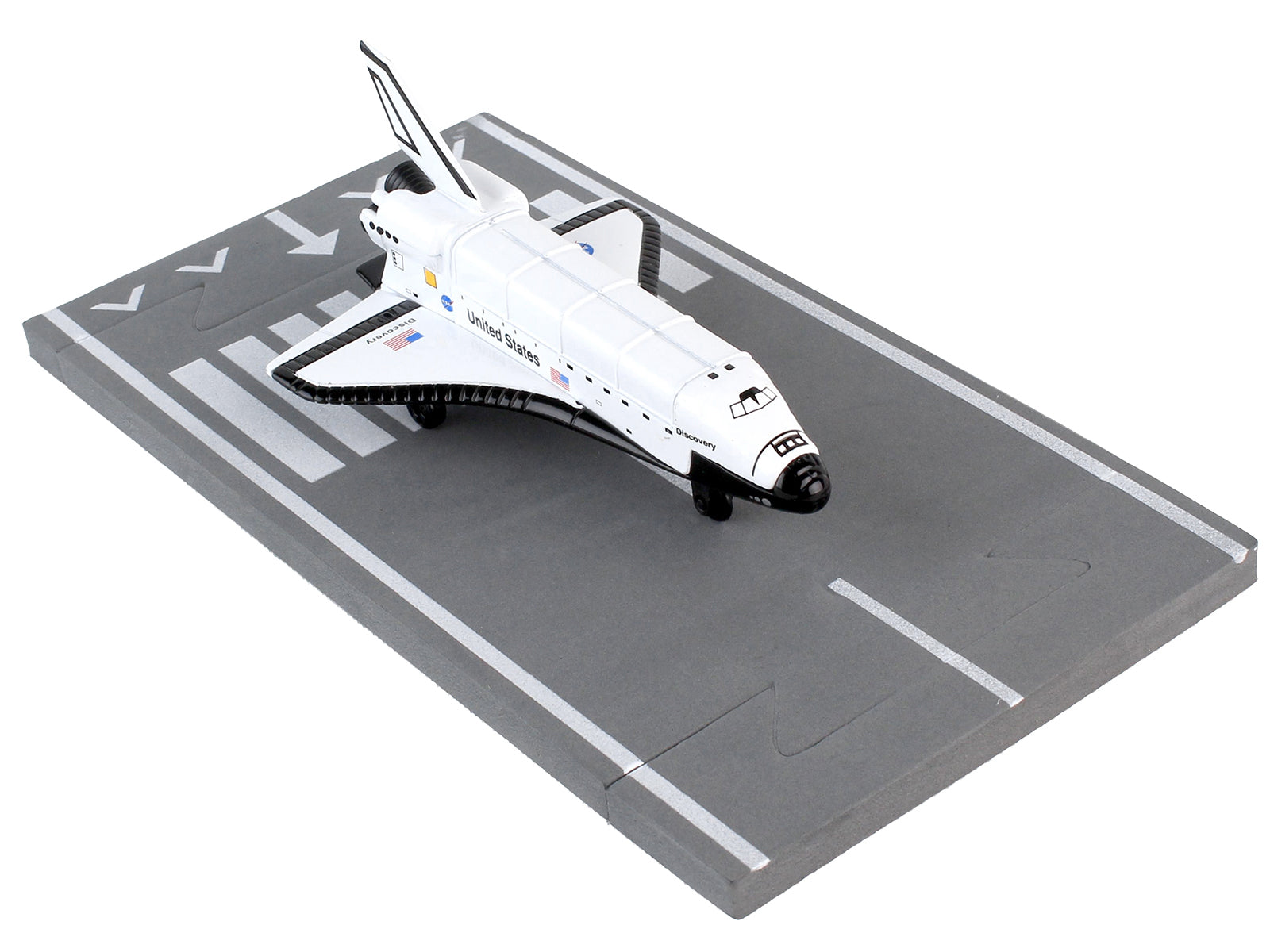 NASA "Discovery" Space Shuttle White "United States" with Runway Section Diecast Model Airplane by Runway24 - image 3