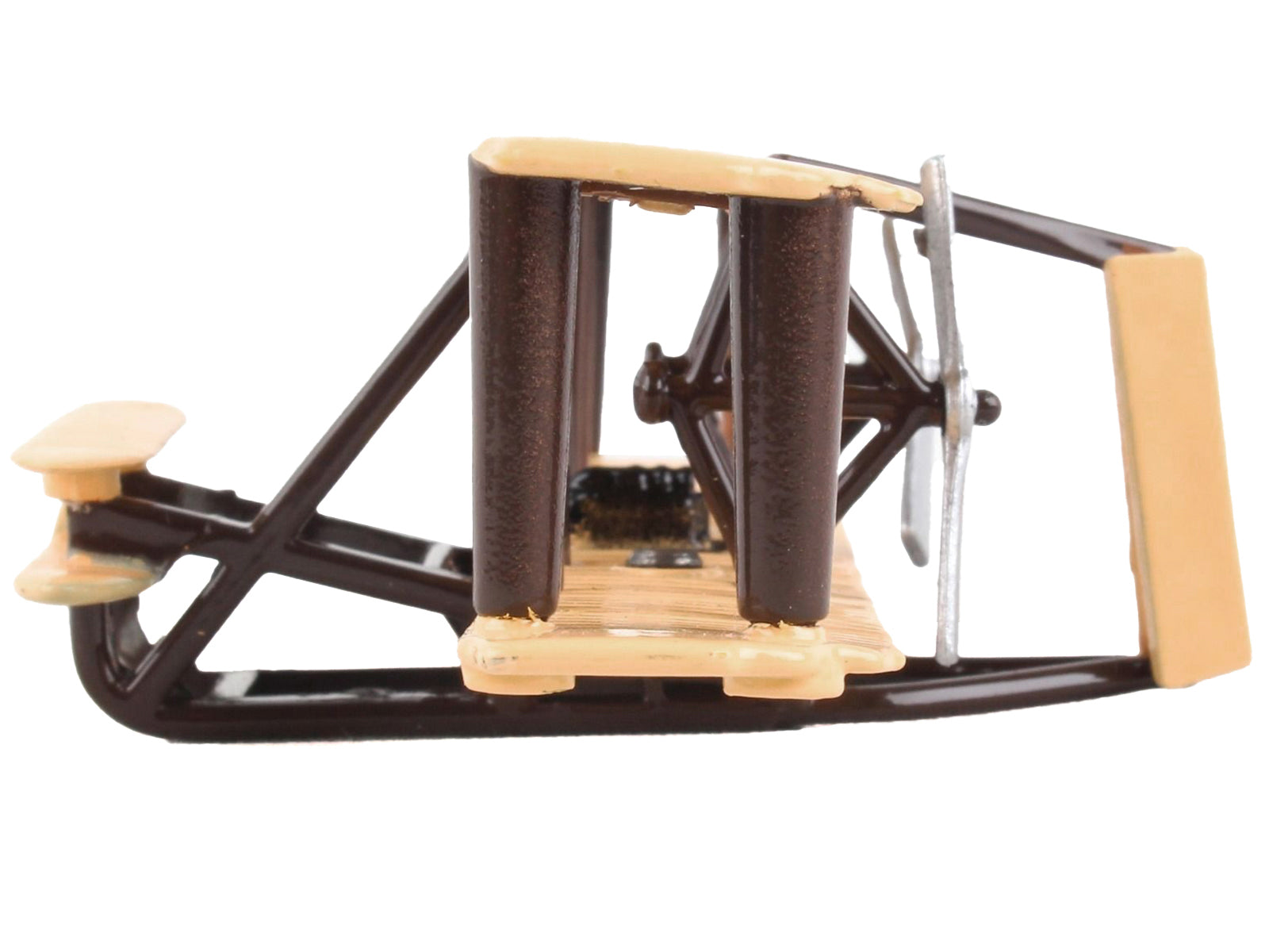 Wright Flyer Biplane Aircraft Beige with Runway Section Diecast Model Airplane by Runway24 - image 2