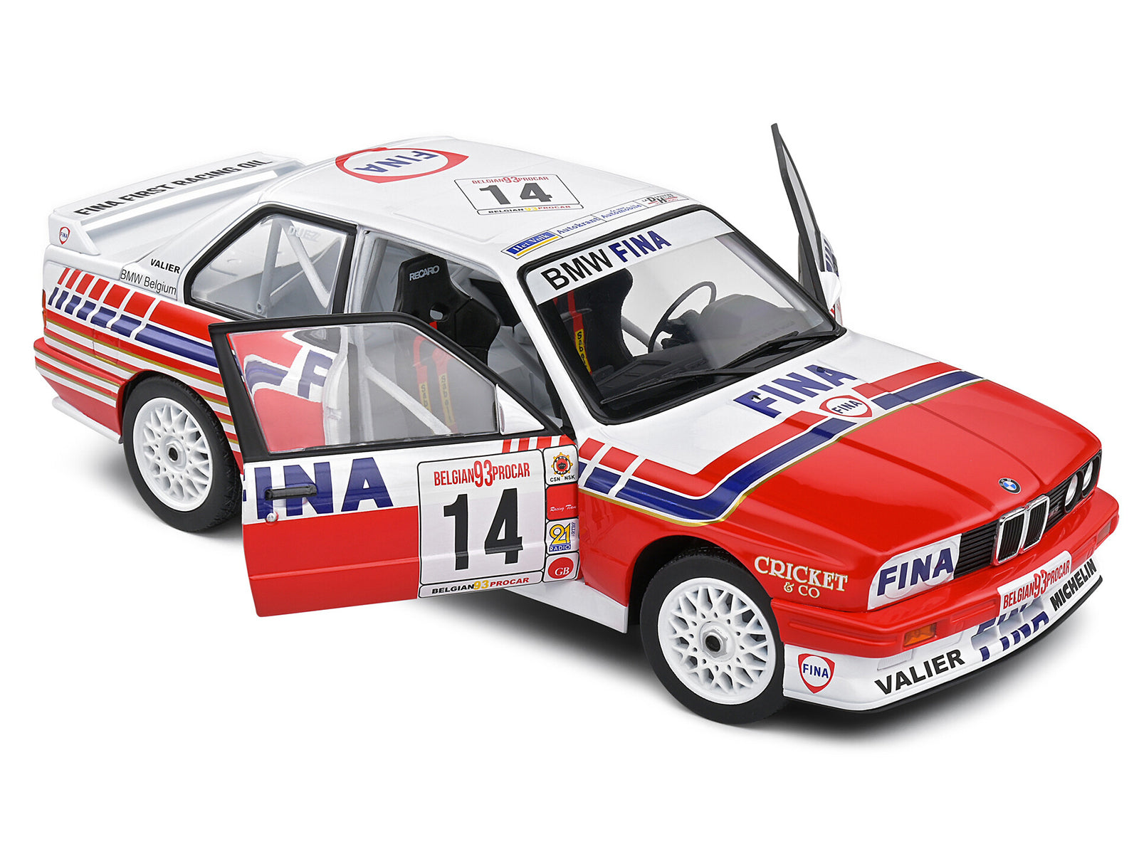 BMW E30 M3 #14 Marc Duez "Belgian Procar Championship" (1993) "Competition" Series 1/18 Diecast Model Car by Solido - image 2