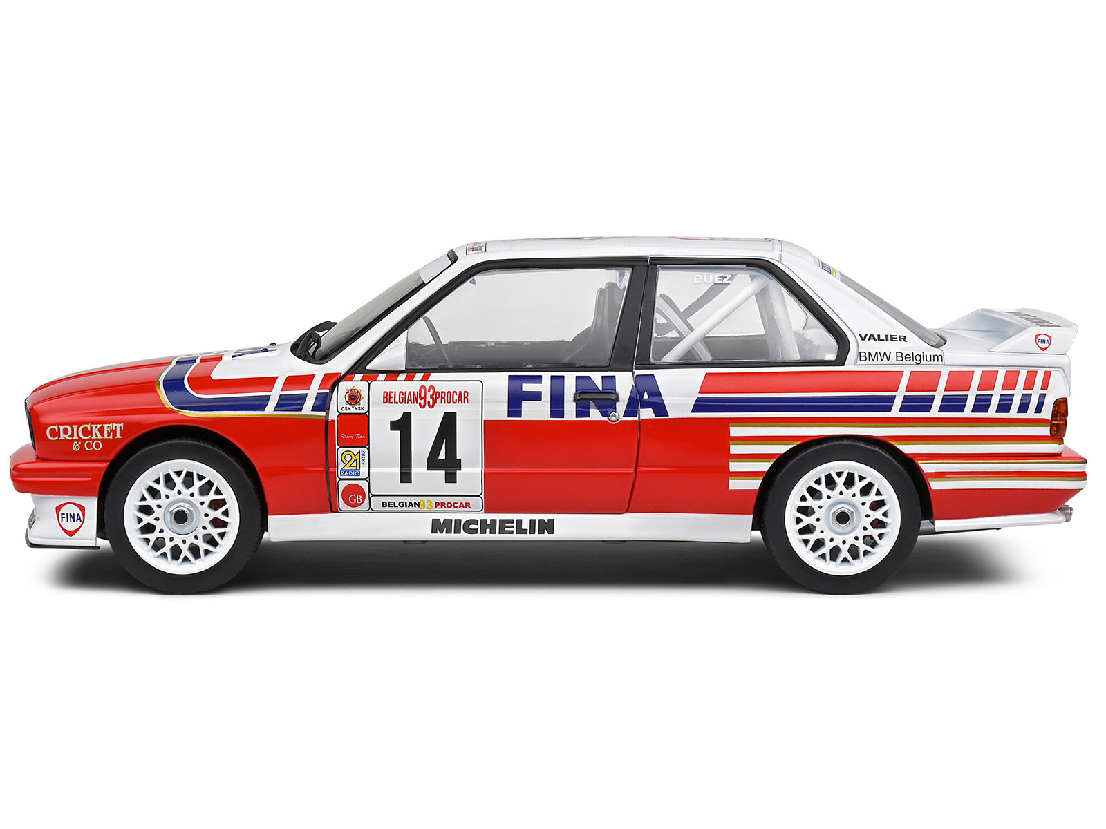 BMW E30 M3 #14 Marc Duez "Belgian Procar Championship" (1993) "Competition" Series 1/18 Diecast Model Car by Solido - image 3