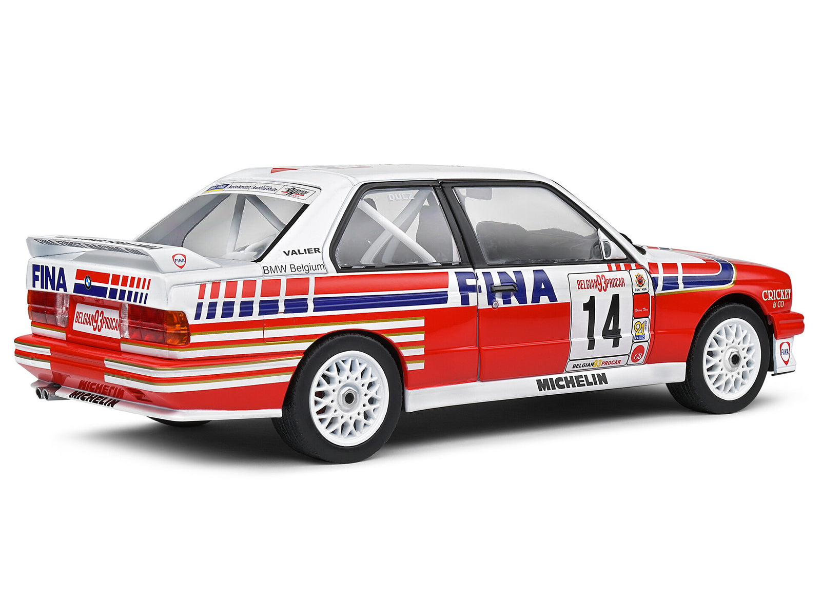 BMW E30 M3 #14 Marc Duez "Belgian Procar Championship" (1993) "Competition" Series 1/18 Diecast Model Car by Solido - image 4