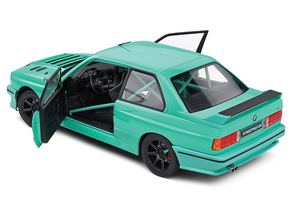 1990 BMW E30 M3 Custom "Drift Missile" Blue 1/18 Diecast Model Car by Solido - image 5